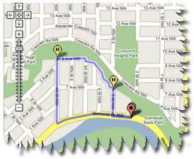 Google Maps - Altered route